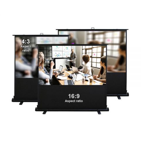 Dopah Portable Floor Pull Up Projection Screen (4:3/16:9 format). Floor Stand Screen