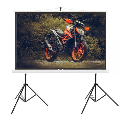 Unic TMP-150D Dual Leg Tripod Projector Screen (7.5' x 10') ft 